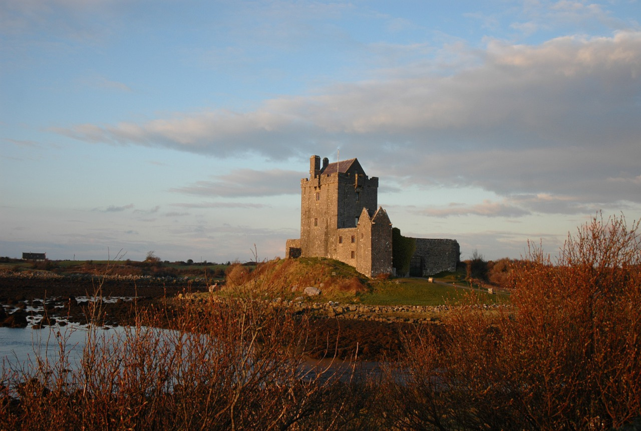 Dunguaire Castle, a 16th century tower-house to the south-east of Galway Bay.